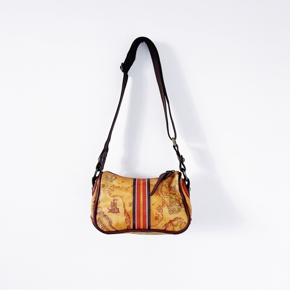 Alviero Martini • 1 Classe map purse Geo Classic shoulder bag crossbody leather - Picture 2 of 13